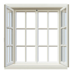 Obraz premium Clear Glass Window, simple design, transparent background, suitable for various graphic applications, versatile and unobtrusive element