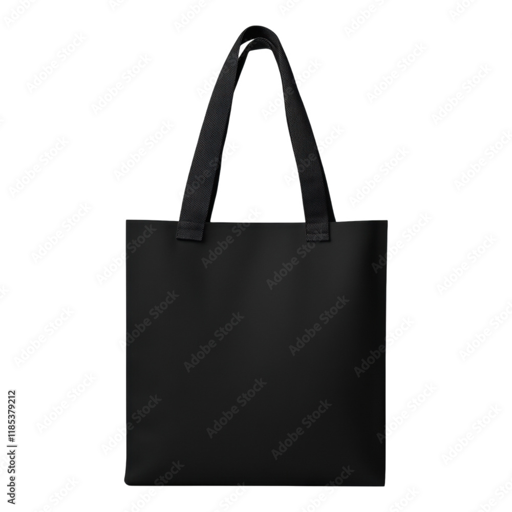 Poster black canvas tote bag mock-up featuring customizable design area, ideal for branding or artistic exp