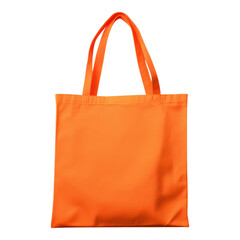 Orange canvas tote bag mock-up featuring customizable space for art or logo, ideal for branding and promotional use, versatile design.