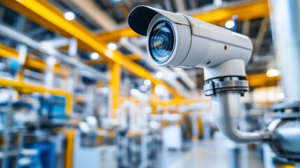 CCTV Security Camera in Industrial Chemical Plant