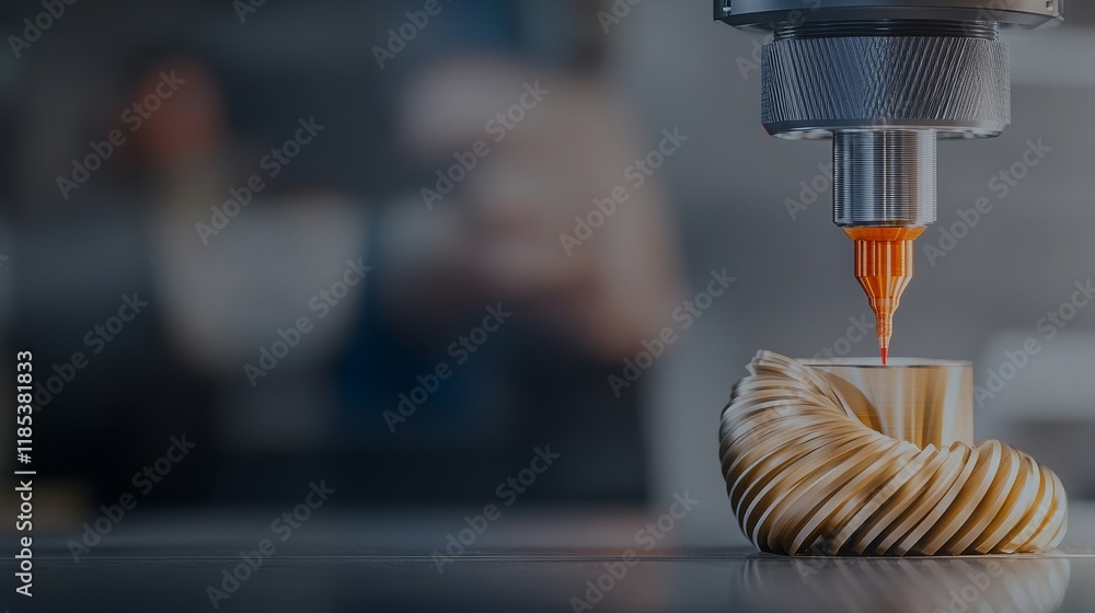 Aufkleber advanced 3d printing technology creating intricate designs with precision in a modern workshop envir