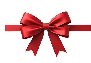 Vibrant Red Christmas Bow Isolated on White Background: A Must-Have Element for Your Holiday Graphics and Decorations
