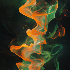Neon Swirls of Energy