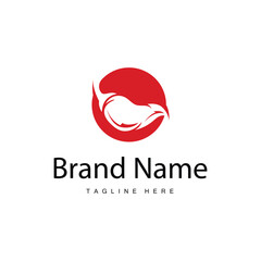 Hot Chili Peppers Logo Farm Garden Design Simple Illustration Symbol Template