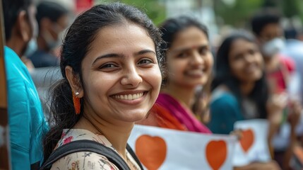 Smiling Participants at Blood Donation Camp Engaging in Community Service with Joyful Spirit