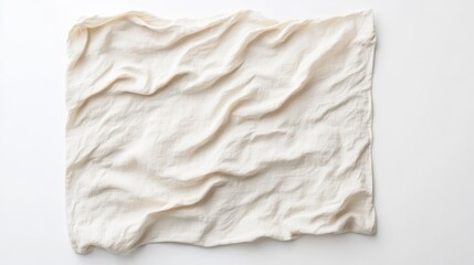 Obraz premium Textured White Fabric on a Light Background Created for Minimalist Styling in Photography, Textile Design, or Craft Projects