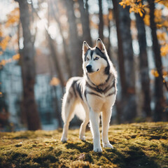 Obraz premium Husky Dog Closeup