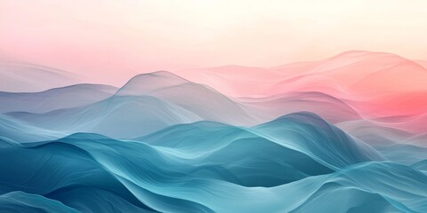 Pastel teal pink gradient background, holographic waves texture, mobile wallpaper, retro transitions, Generative AI