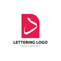 Lettering Da (د) Vector. Arabic Logo Template