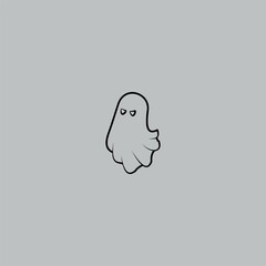 Simple ghost vector logo design