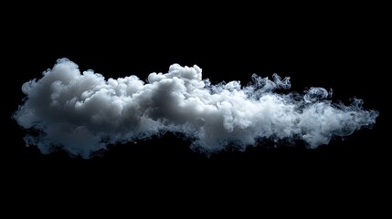 White smoke billowing on a black background 
