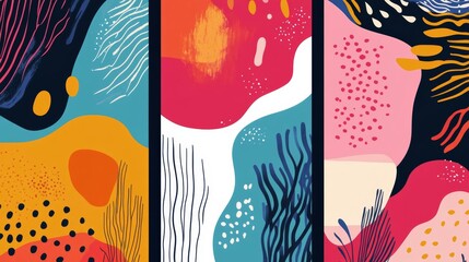 Abstract colorful backgrounds for cards, posters, covers, banners, or branding.