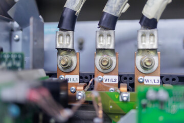 Large 3-phase power cables used in industrial plants
