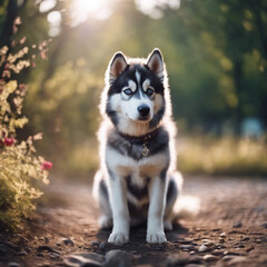 Obraz premium Husky Dog Closeup