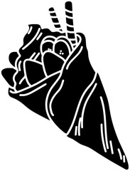 food illustration fresh silhouette cake logo fruit icon chocolate outline pancake dessert delicious plate snack sweet crape strawberry tasty shape and vector graphic background