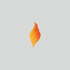 Luxury fire vector logo design