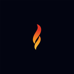 Luxury fire vector logo design