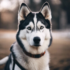 Obraz premium Husky Dog Closeup