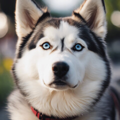Obraz premium Husky Dog Closeup