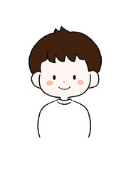 微笑む男の子のイラスト
