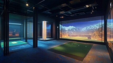 Modern, immersive golf simulator.