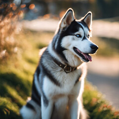 Obraz premium Husky Dog Closeup