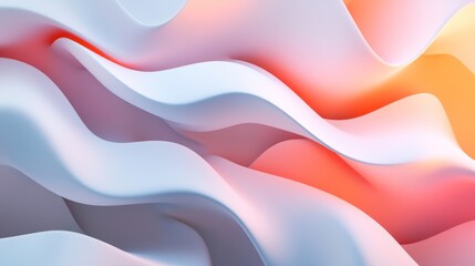 Abstract pastel wave background with flowing, curved lines and soft color gradients.