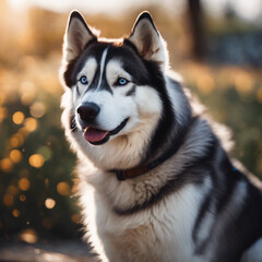Obraz premium Husky Dog Closeup