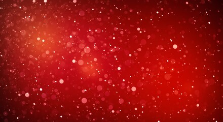 Soft lights and snow on a festive red Christmas background, evoking a warm and joyful holiday atmosphere, perfect for seasonal decorations and celebrations