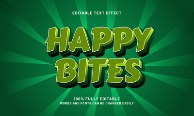 happy bites editable text effects with a nice and kids theme