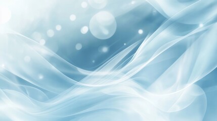 Fototapeta premium Abstract light blue composition with flowing shapes.
