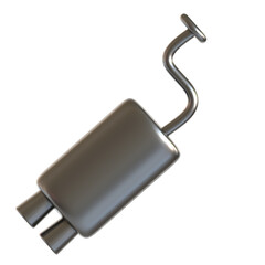 car exhaust 3d icon illustration 
