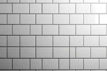 A seamless arrangement of glossy white subway tiles forms a modern, clean wall surface.