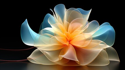 Abstract Floral Artwork:  A Symphony of  Colors and Light