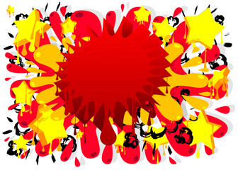 Graffiti abstract background. Abstract modern Messaging sign street art decoration, Discussion icon performed in urban painting style.