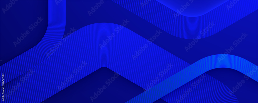 Poster blue abstract background layers lines texture design vector