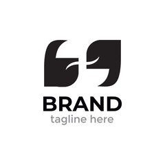 Quote and smile logo design, vector-illustration