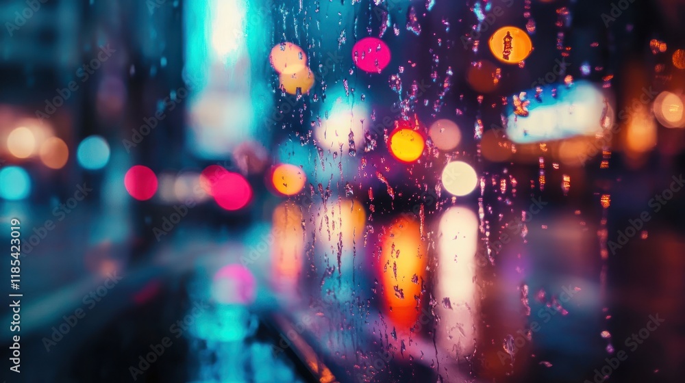 Poster artistic defocused design blending color and texture.