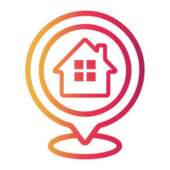 home Line Gradient Icon