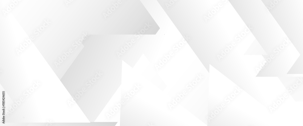 Poster white abstract geometric background with soft light paper stripes as mosaic formless volumetric patt