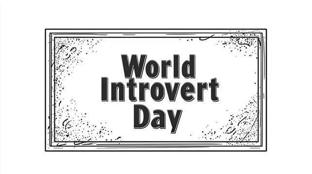 A graphic celebrating World Introvert Day with a simple, bold design.