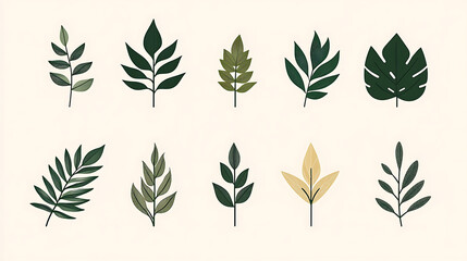Naklejka premium Minimalist Vector Icons for Eco-Friendly Practices