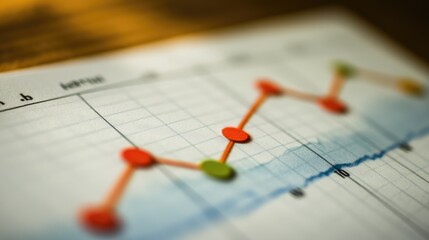 A visual of a graph paper with plotted points connected by a smooth line.