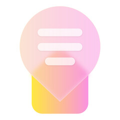 Media Phone Business Widget Pink Peach App Glassmorphism UI Icon Sign and Symbol Design Illustrator Png Svg