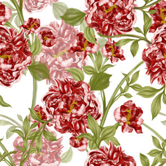Beautiful seamless pattern with floral background.