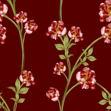 Beautiful seamless pattern with floral background.