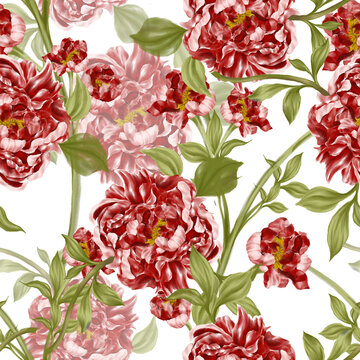 Beautiful seamless pattern with floral background.