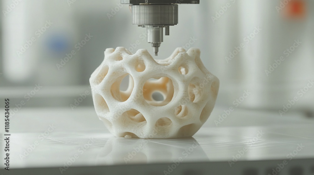 Poster 3d printing in action: creating a complex lattice structure