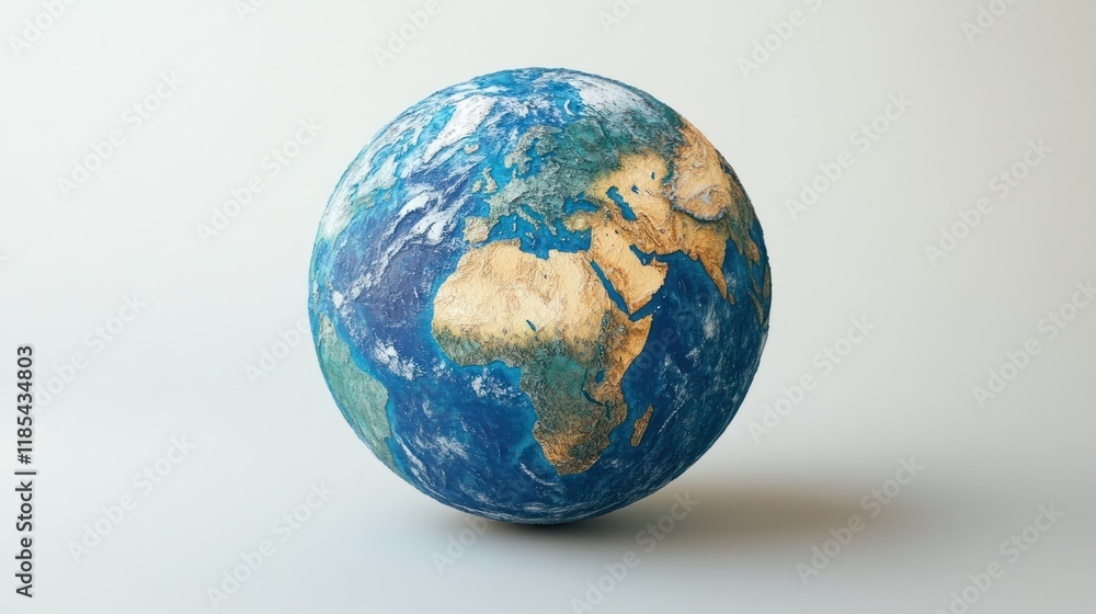 Poster digital globe with ai-powered global connections.