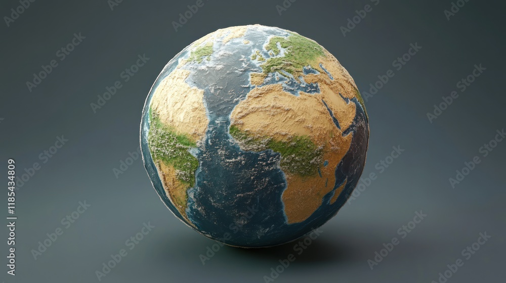 Poster digital globe with ai-powered global connections.